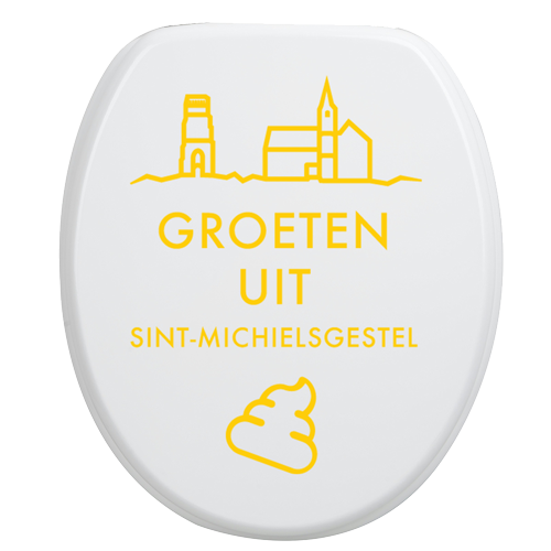 Toiletbrilsticker Sint-Michielsgestel - Geel