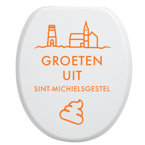 Toiletbrilsticker Sint-Michielsgestel - Oranje