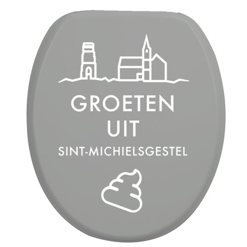 Toiletbrilsticker Sint-Michielsgestel - Wit