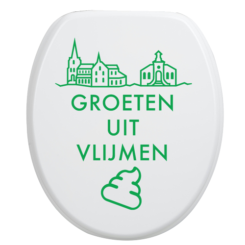 Toiletbrilsticker Vlijmen - Groen