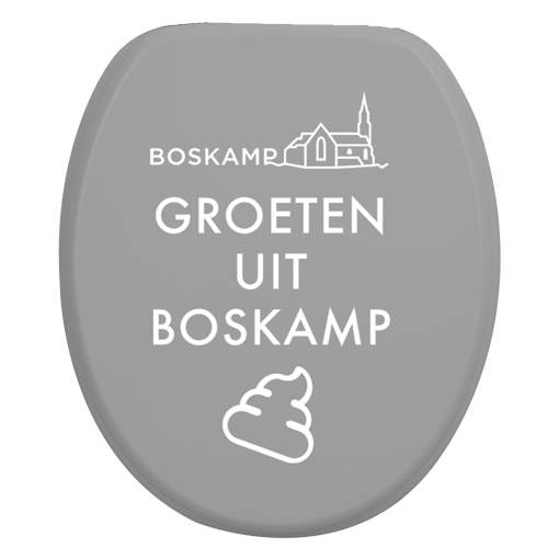Toiletbrilsticker Boskamp - Wit