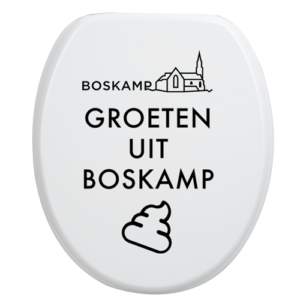Toiletbrilsticker Boskamp - Zwart