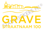 Containersticker Grave - Geel