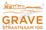 Containersticker Grave - Oranje
