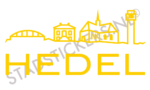 Muursticker Hedel - Geel
