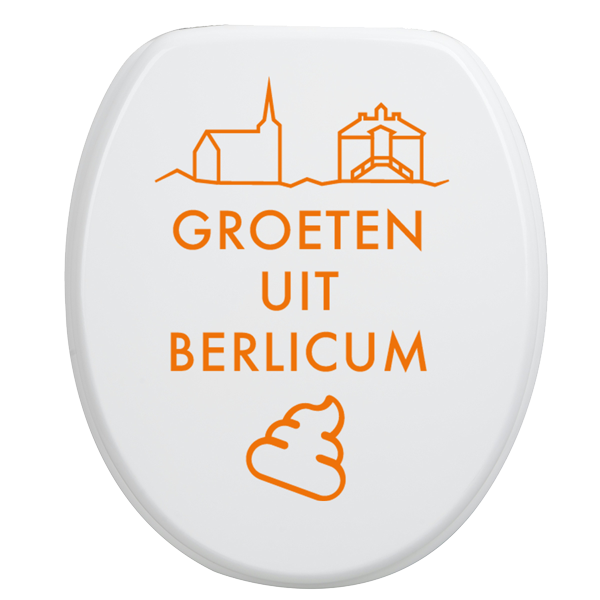 Toiletbrilsticker Berlicum - Oranje