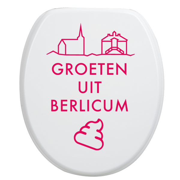 Toiletbrilsticker Berlicum - Roze