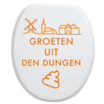Toiletbrilsticker Den Dungen - Oranje