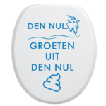 Toiletbrilsticker Den Nul - Blauw