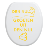 Toiletbrilsticker Den Nul - Geel