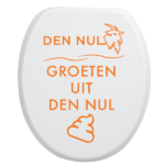 Toiletbrilsticker Den Nul - Oranje