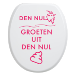 Toiletbrilsticker Den Nul - Roze