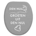 Toiletbrilsticker Den Nul - Wit