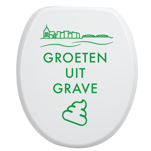 Toiletbrilsticker Grave - Groen