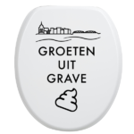 Toiletbrilsticker Grave - Zwart
