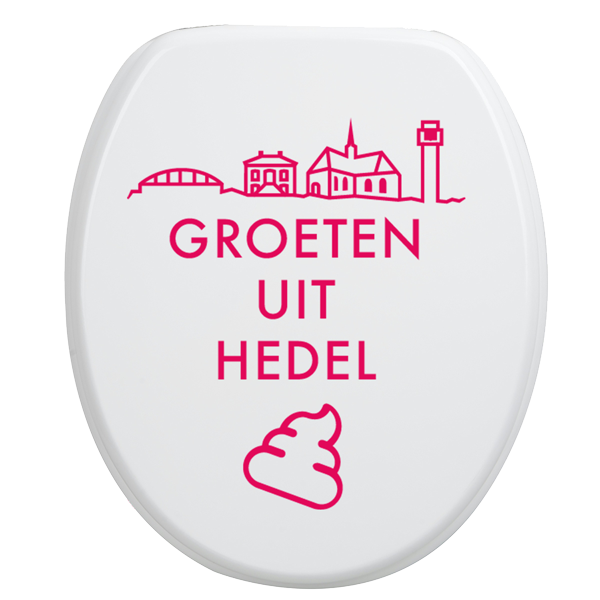 Toiletbrilsticker Hedel - Roze