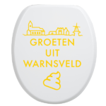 Toiletbrilsticker Warnsveld - Geel