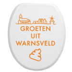 Toiletbrilsticker Warnsveld - Oranje