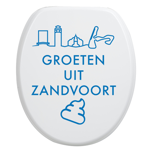 Toiletbrilsticker Zandvoort - Blauw