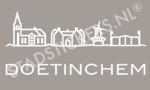 Muursticker Doetinchem - Wit