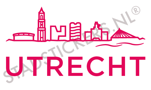Sticker Utrecht - Roze