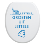 Toiletbrilsticker Lettele - Blauw