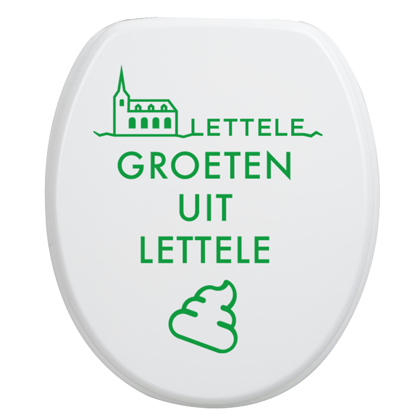 Toiletbrilsticker Lettele - Groen