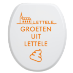 Toiletbrilsticker Lettele - Oranje