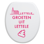 Toiletbrilsticker Lettele - Roze