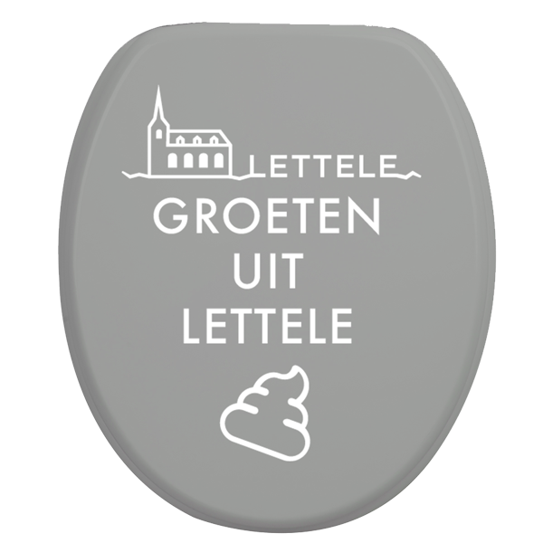 Toiletbrilsticker Lettele - Wit