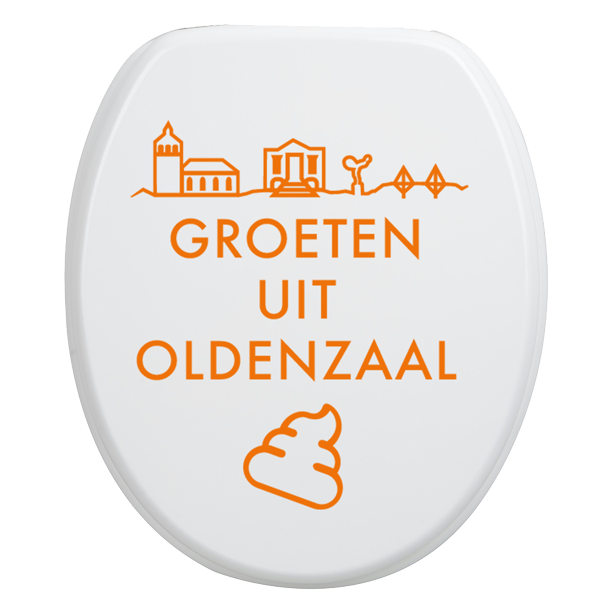 Toiletbrilsticker Oldenzaal - Oranje