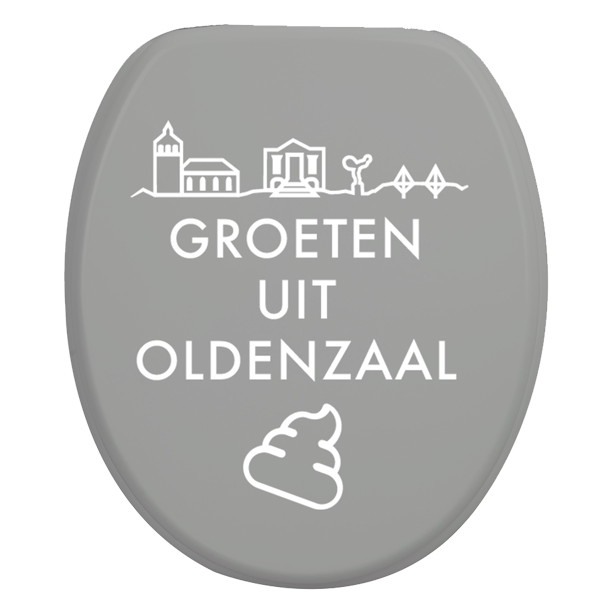 Toiletbrilsticker Oldenzaal - Wit