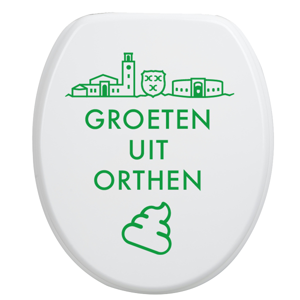 Toiletbrilsticker Orthen - Groen