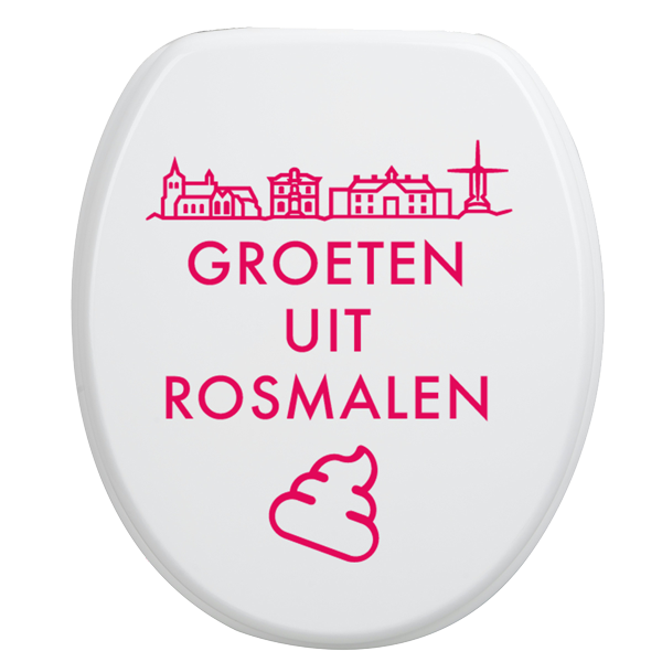 Toiletbrilsticker Rosmalen - Roze