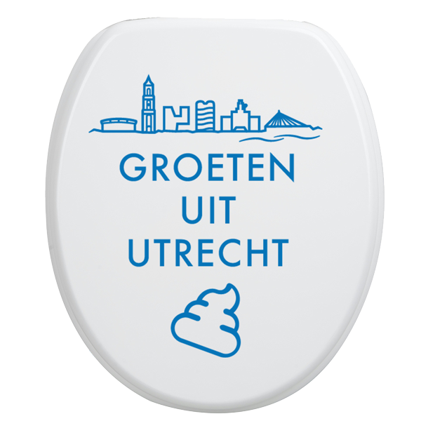Toiletbrilsticker Utrecht - Blauw