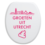 Toiletbrilsticker Utrecht - Roze