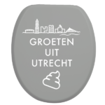 Toiletbrilsticker Utrecht - Wit