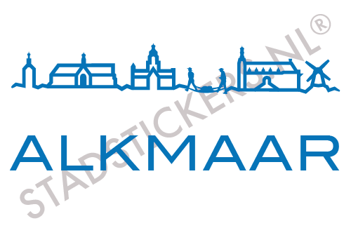Muursticker Alkmaar - Blauw