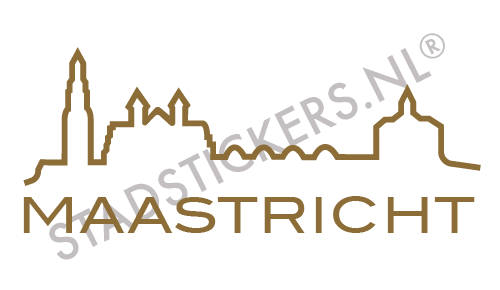 Muursticker Maastricht - Goud