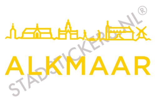 Sticker Alkmaar - Geel