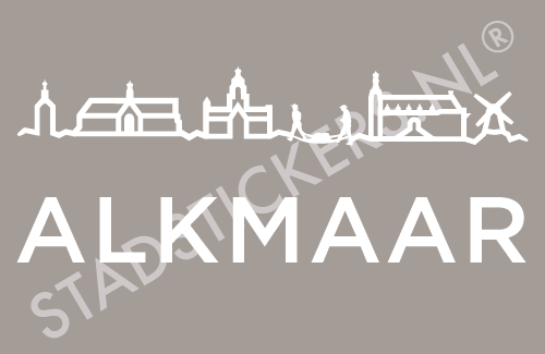 Sticker Alkmaar - Wit