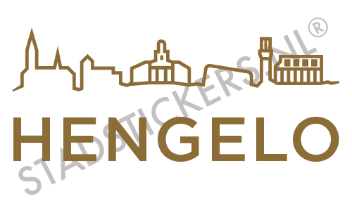 Sticker Hengelo - Goud
