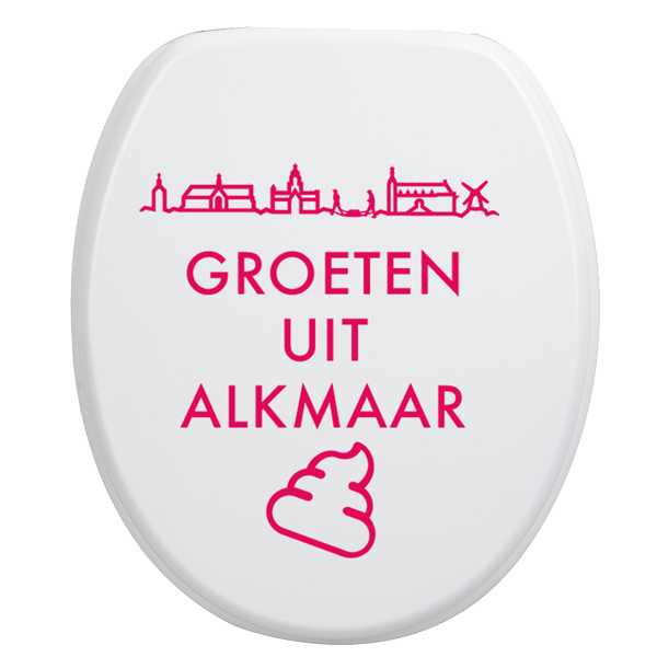 Toiletbrilsticker Alkmaar - Roze