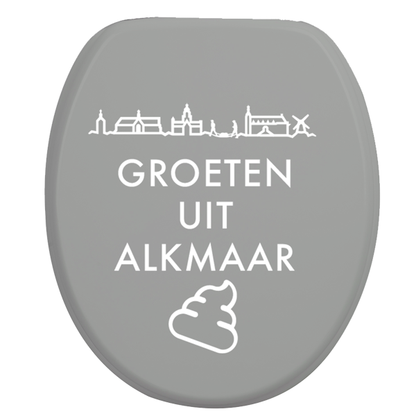Toiletbrilsticker Alkmaar - Wit