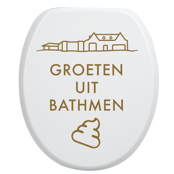 Toiletbrilsticker Bathmen - Goud
