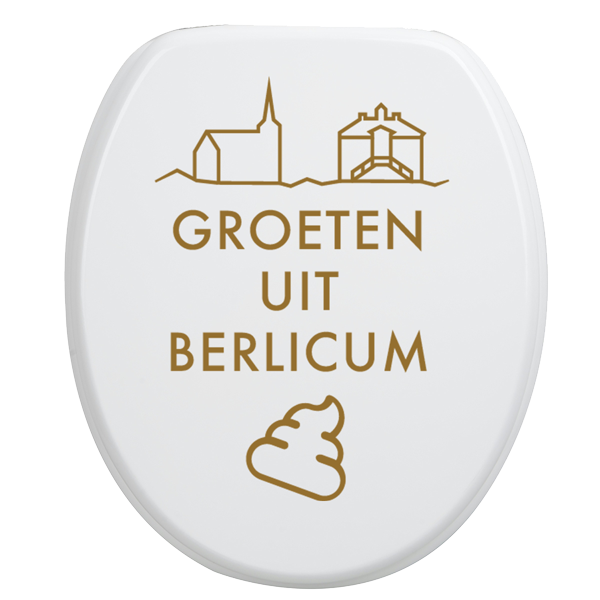 Toiletbrilsticker Berlicum - Goud
