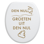 Toiletbrilsticker Den-Nul - Goud