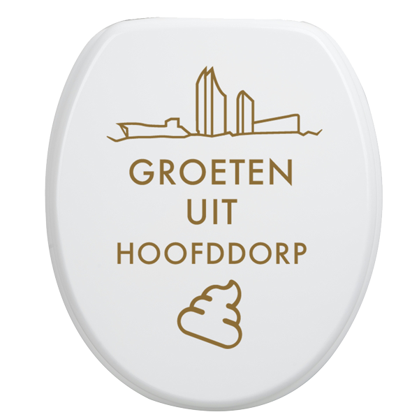 Toiletbrilsticker Hoofddorp - Goud