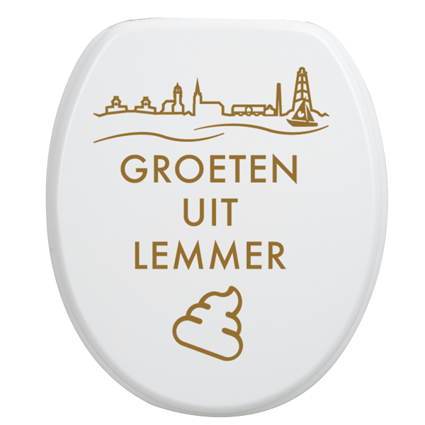 Toiletbrilsticker Lemmer - Goud