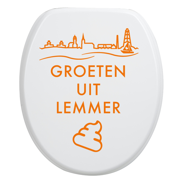 Toiletbrilsticker Lemmer - Oranje
